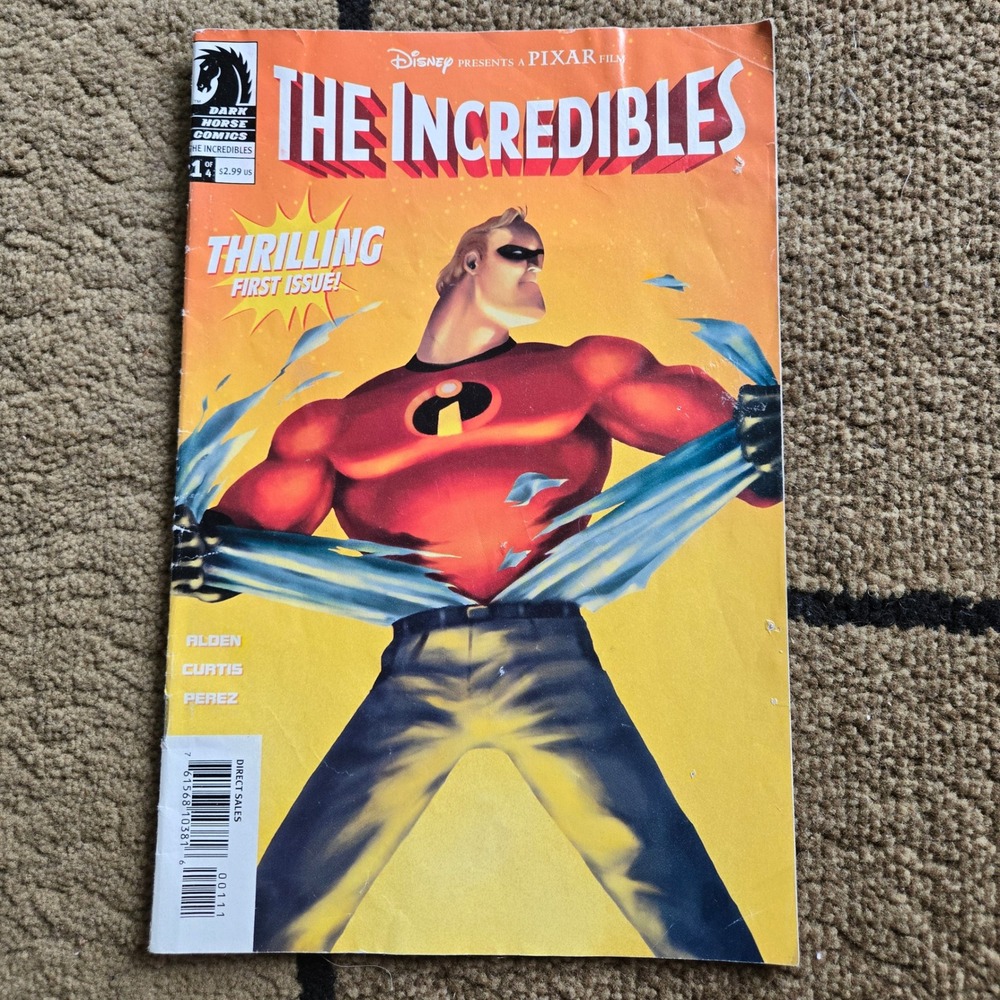 Disney Pixar The Incredibles 1 Dark Horse Comics 2004 First Issue Thrilling